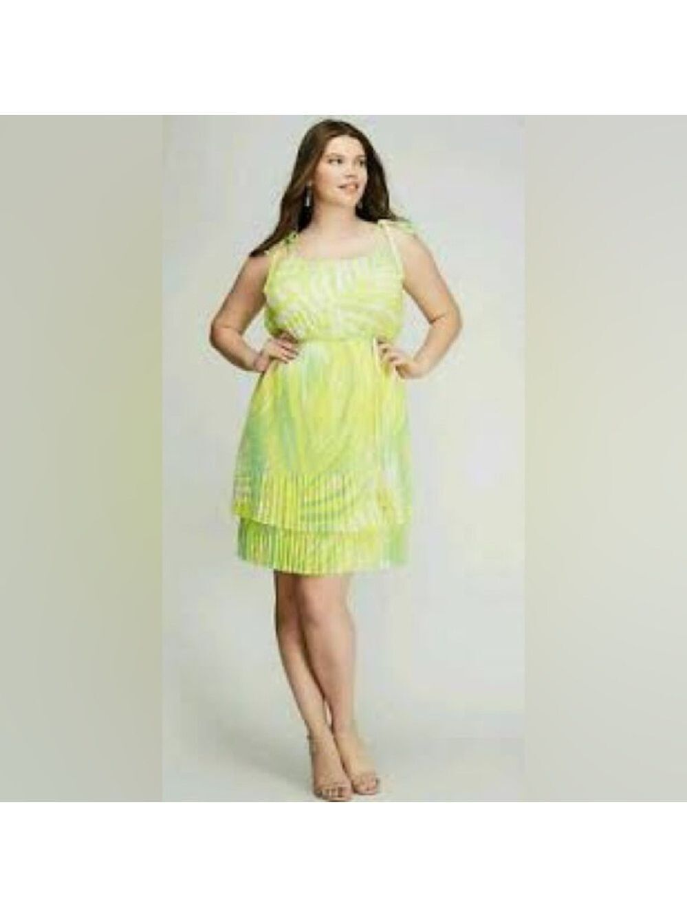 Lane Bryant Yellow and Green Sundress Sz 22/24